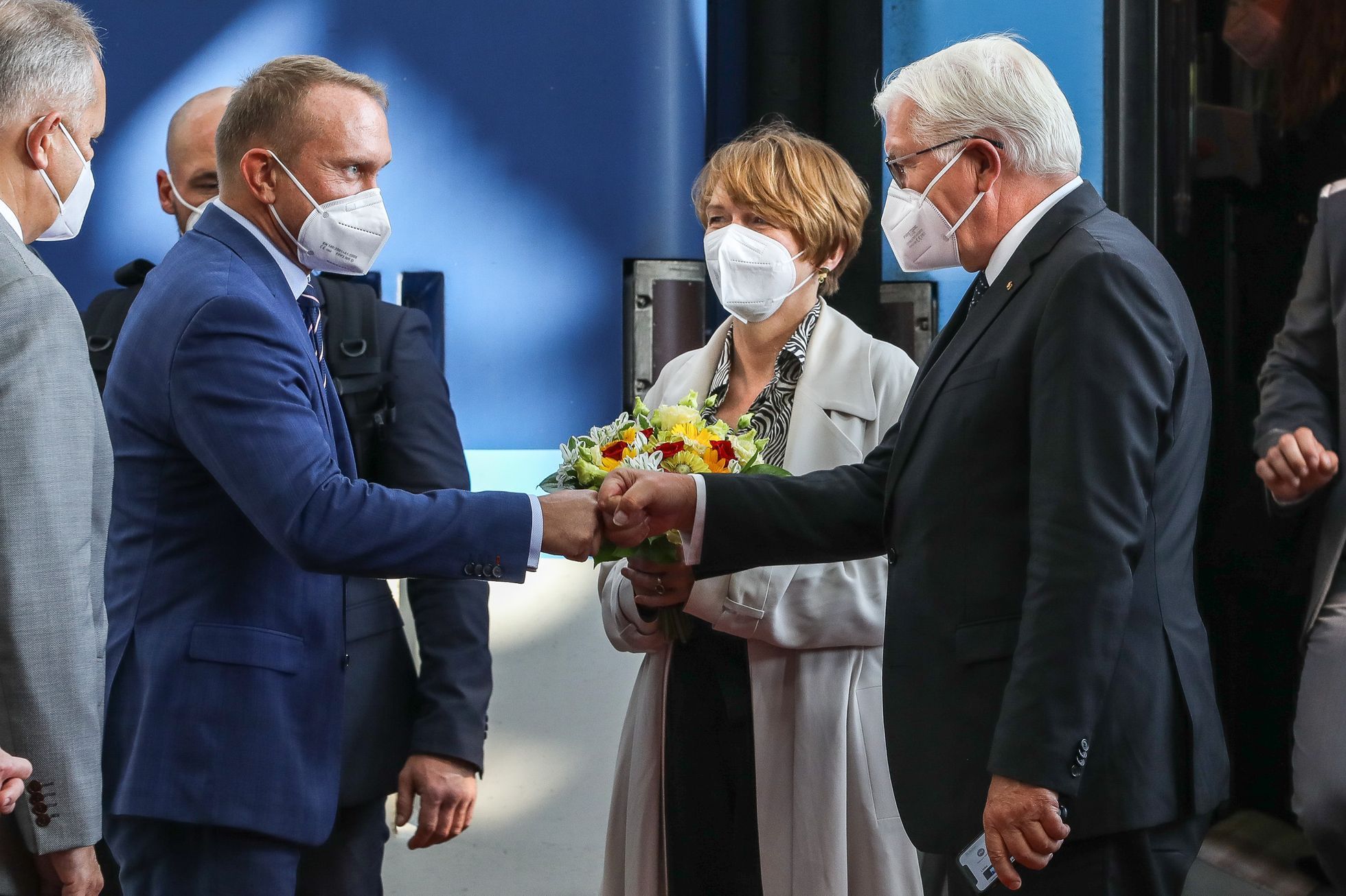 Přivítání prezidenta Spolkové republiky Německo J. E. Franka-Waltera Steinmeier a paní Elke Büdenbender, srpen 2021